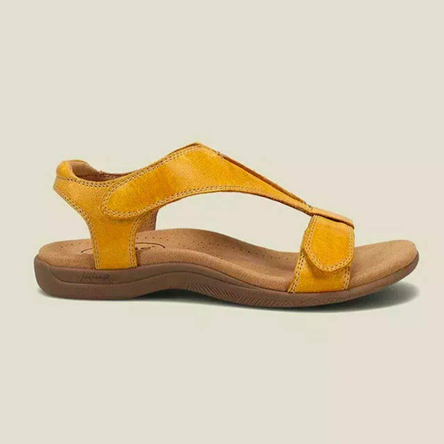 Vintage Solid Color Velcro Sandals
