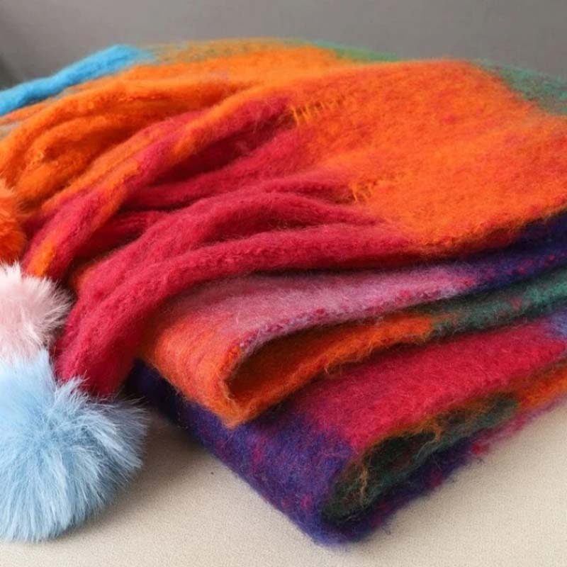 Colourful Plaid Warm Scarf