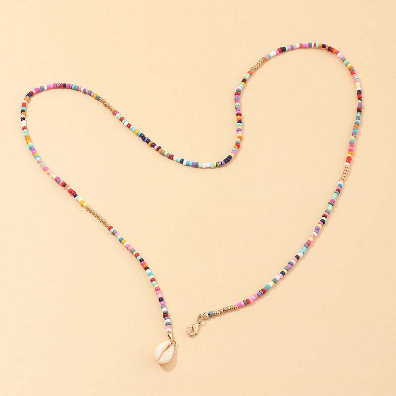 Bohemian Beaded Pendant Necklace