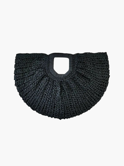 Solara Crochet Half-Moon Clutch