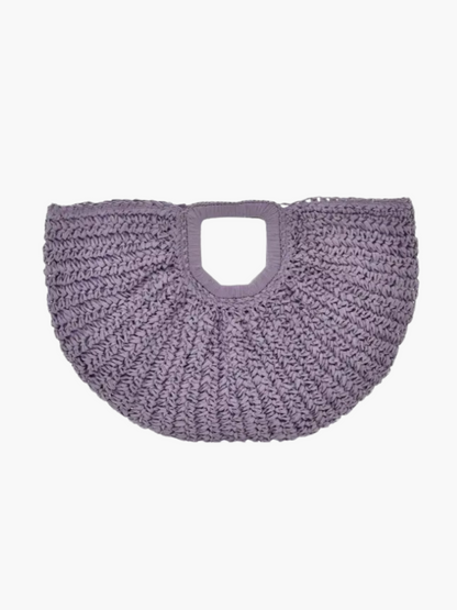 Solara Crochet Half-Moon Clutch